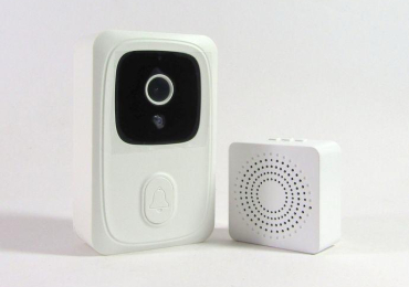Rechargeable WiFi connected smart doorbel with microphone and camera